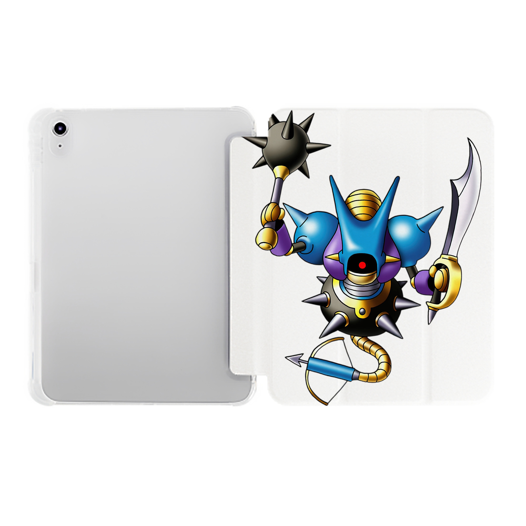 （画像用） ドラゴンクエスト Doragon Kuesuto Dragon Quest IPad ケース ペン収納付き 三つ折りスタンド PUレザー×シリコン 対応機種9.5/10.5/10.9インチ
